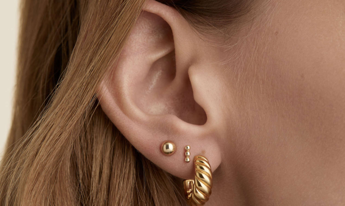 Ladies Double Hoop Earrings single product 01